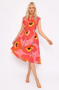 Poppy Floral Printed Midi Dress -Fashion Clothing Accessories Store carraig donn poppy floral printed midi dress 758043