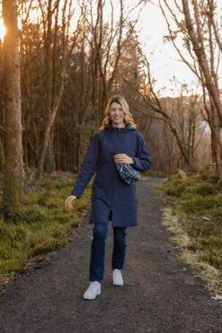 Printed Crescent Shape Crossbody In Navy -Fashion Clothing Accessories Store carraig donn printed crescent shape crossbody in navy 261115