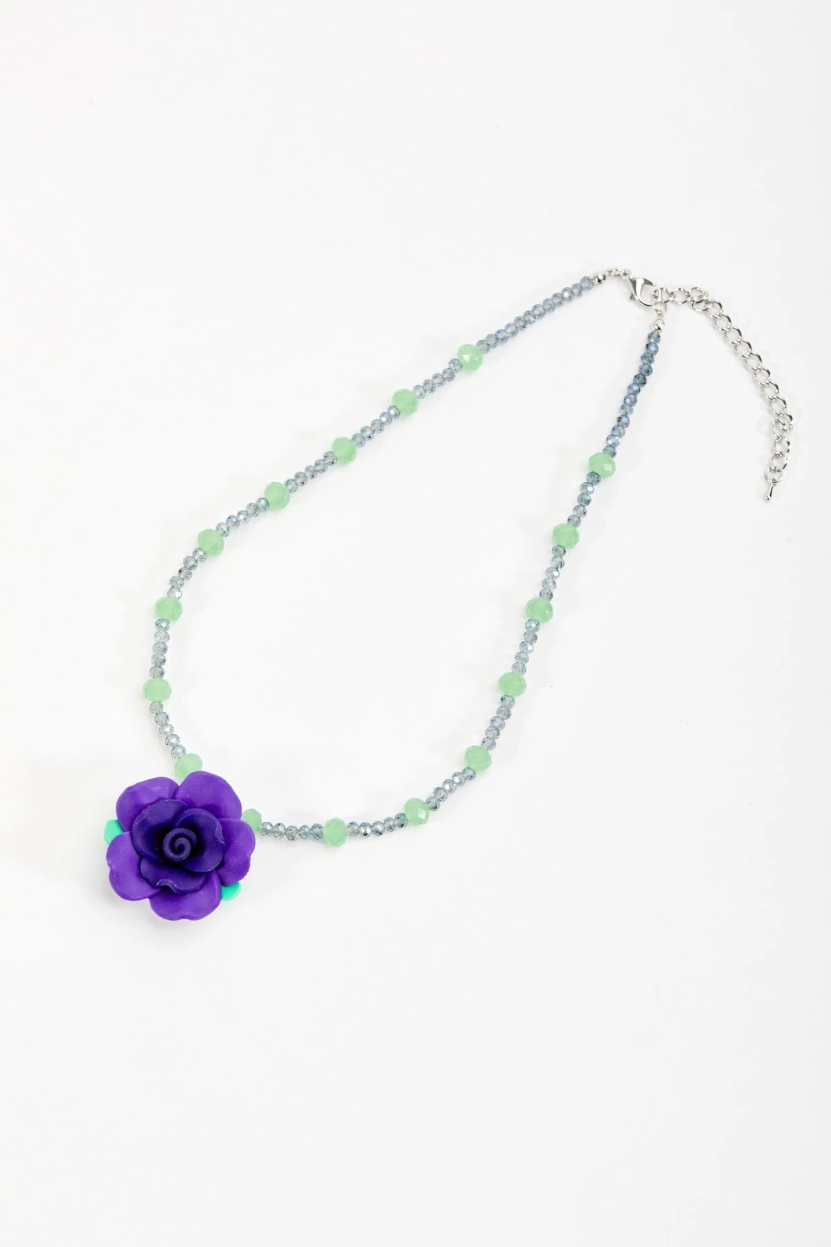 Purple Flower Necklace 4 Purple Flower Necklace - Image 2