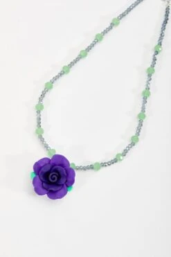 Purple Flower Necklace 7 Purple Flower Necklace -Fashion Clothing Accessories Store carraig donn purple flower necklace 916092