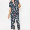 Pyjama Set With 3/4 Leg In Navy Print -Fashion Clothing Accessories Store carraig donn pyjama set with 34 leg in navy print 642549