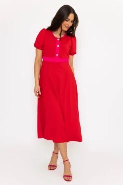 Red Imelda Dress -Fashion Clothing Accessories Store carraig donn red imelda dress 198553