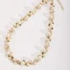 Rhinestone Pearl Gold Necklace