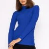 Rib Knit Top In Blue -Fashion Clothing Accessories Store carraig donn rib knit top in blue 958362
