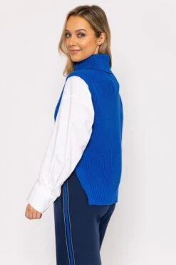 Rib Slipover In Cobalt -Fashion Clothing Accessories Store carraig donn rib slipover in cobalt 258362