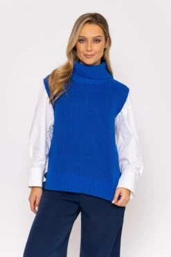 Rib Slipover In Cobalt -Fashion Clothing Accessories Store carraig donn rib slipover in cobalt 952094