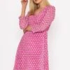 Roisin Knee Length Dress In Pink Print -Fashion Clothing Accessories Store carraig donn roisin knee length dress in pink print 834901