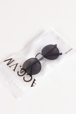 Round Frame Sunglasses In Black -Fashion Clothing Accessories Store carraig donn round frame sunglasses in black 580556