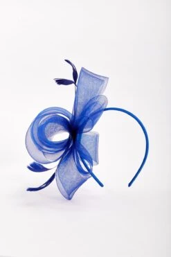 Blue Hairband Fascinator With Feathers -Fashion Clothing Accessories Store carraig donn royal blue hairband fascinator with feathers 831438