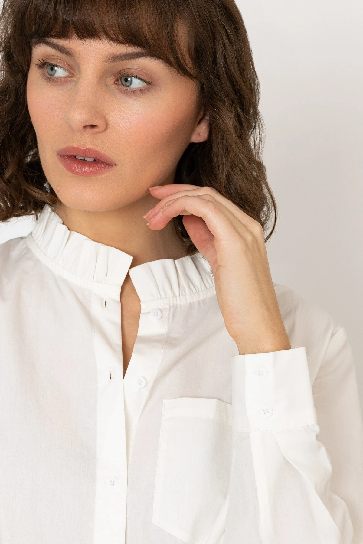 Ruffle Shirt In White 4 Ruffle Shirt In White - Image 2