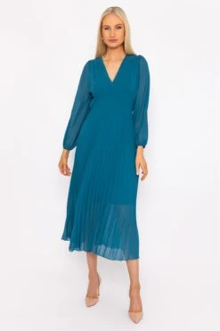 Sara Midi Dress In Teal