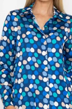 Sateen Shirt In Blue And Navy Print 8 Sateen Shirt In Blue And Navy Print -Fashion Clothing Accessories Store carraig donn sateen shirt in blue and navy print 381594