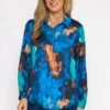 Sateen Shirt In Blue Print -Fashion Clothing Accessories Store carraig donn sateen shirt in blue print 629571