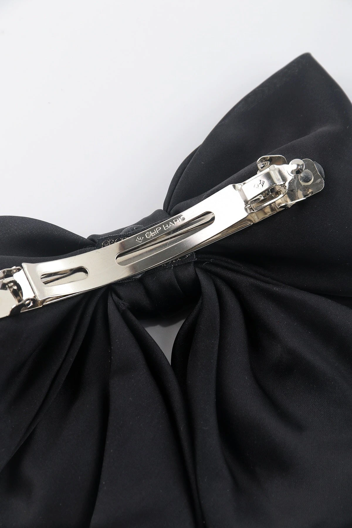 Satin Bow Hair Clip In Black 4 Satin Bow Hair Clip In Black - Image 2