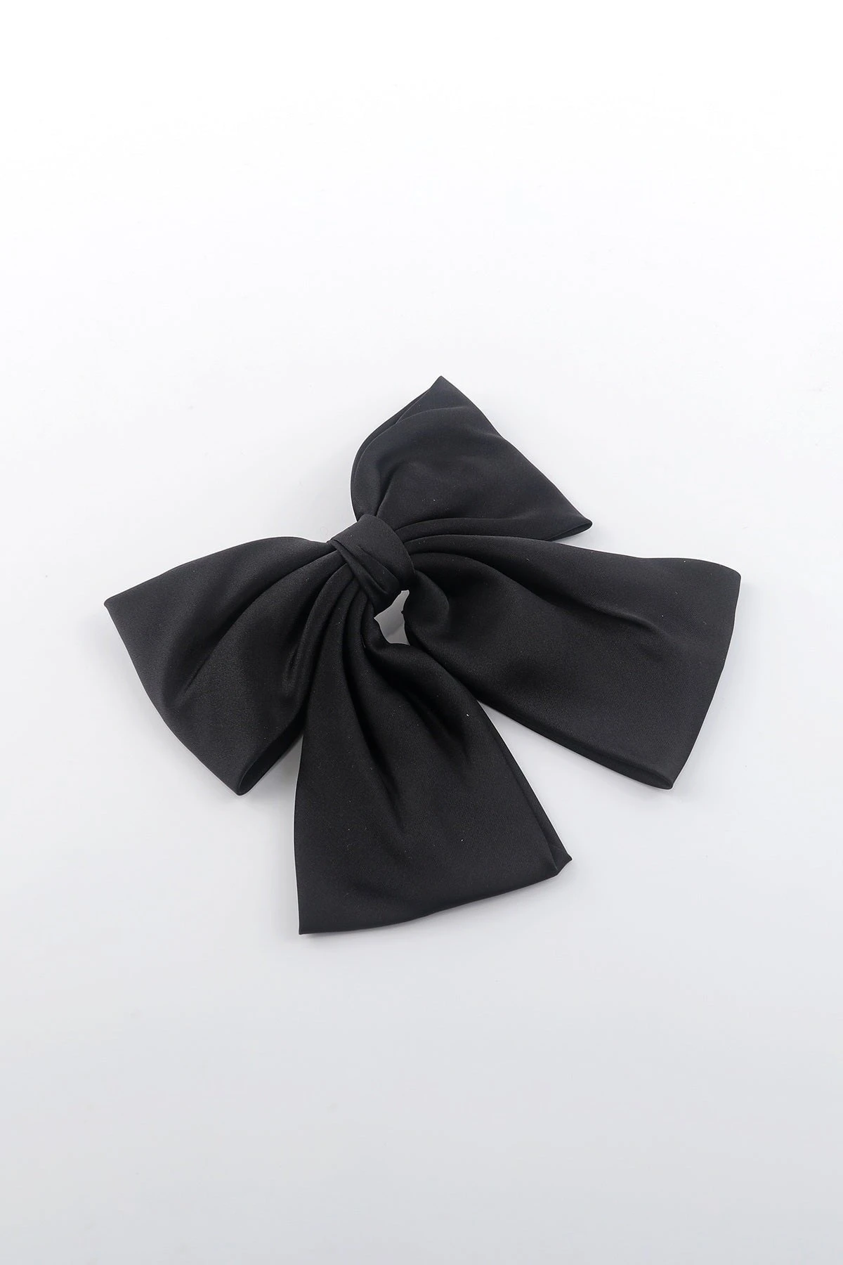 Satin Bow Hair Clip In Black 3 Satin Bow Hair Clip In Black