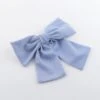 Satin Bow Hair Clip In Blue