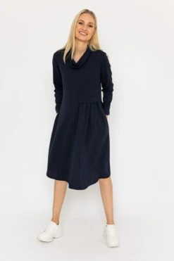 Scuba Roll Neck Midi Dress -Fashion Clothing Accessories Store carraig donn scuba roll neck midi dress 242680