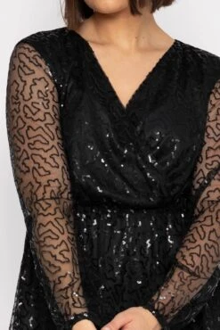 Sequin Dress In Black -Fashion Clothing Accessories Store carraig donn sequin dress in black 695437