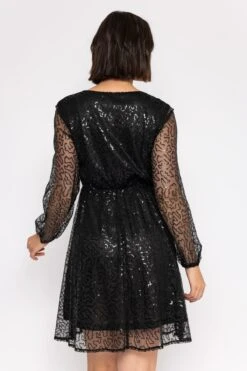 Sequin Dress In Black -Fashion Clothing Accessories Store carraig donn sequin dress in black 923329
