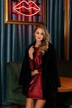 Sequin Mini Dress In Red -Fashion Clothing Accessories Store carraig donn sequin mini dress in red 805288