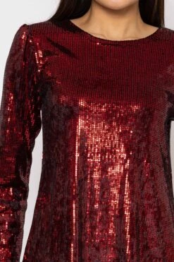 Sequin Mini Dress In Red -Fashion Clothing Accessories Store carraig donn sequin mini dress in red 839140