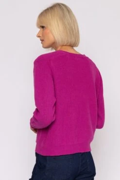 Short Cardigan In Magenta 7 Short Cardigan In Magenta -Fashion Clothing Accessories Store carraig donn short cardigan in magenta 730312