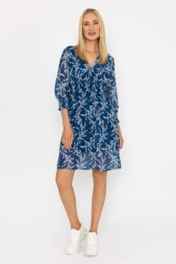 Sienna Navy Knee Length Dress 8 Sienna Navy Knee Length Dress -Fashion Clothing Accessories Store carraig donn sienna navy knee length dress 539586