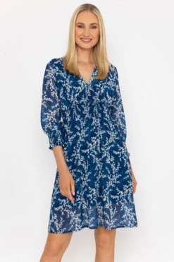 Sienna Navy Knee Length Dress