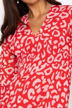 Sienna Red Knee Length Dress -Fashion Clothing Accessories Store carraig donn sienna red knee length dress 462712