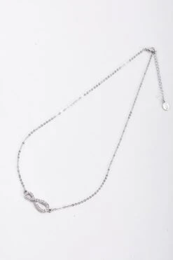Silver Diamante Infinity Necklace