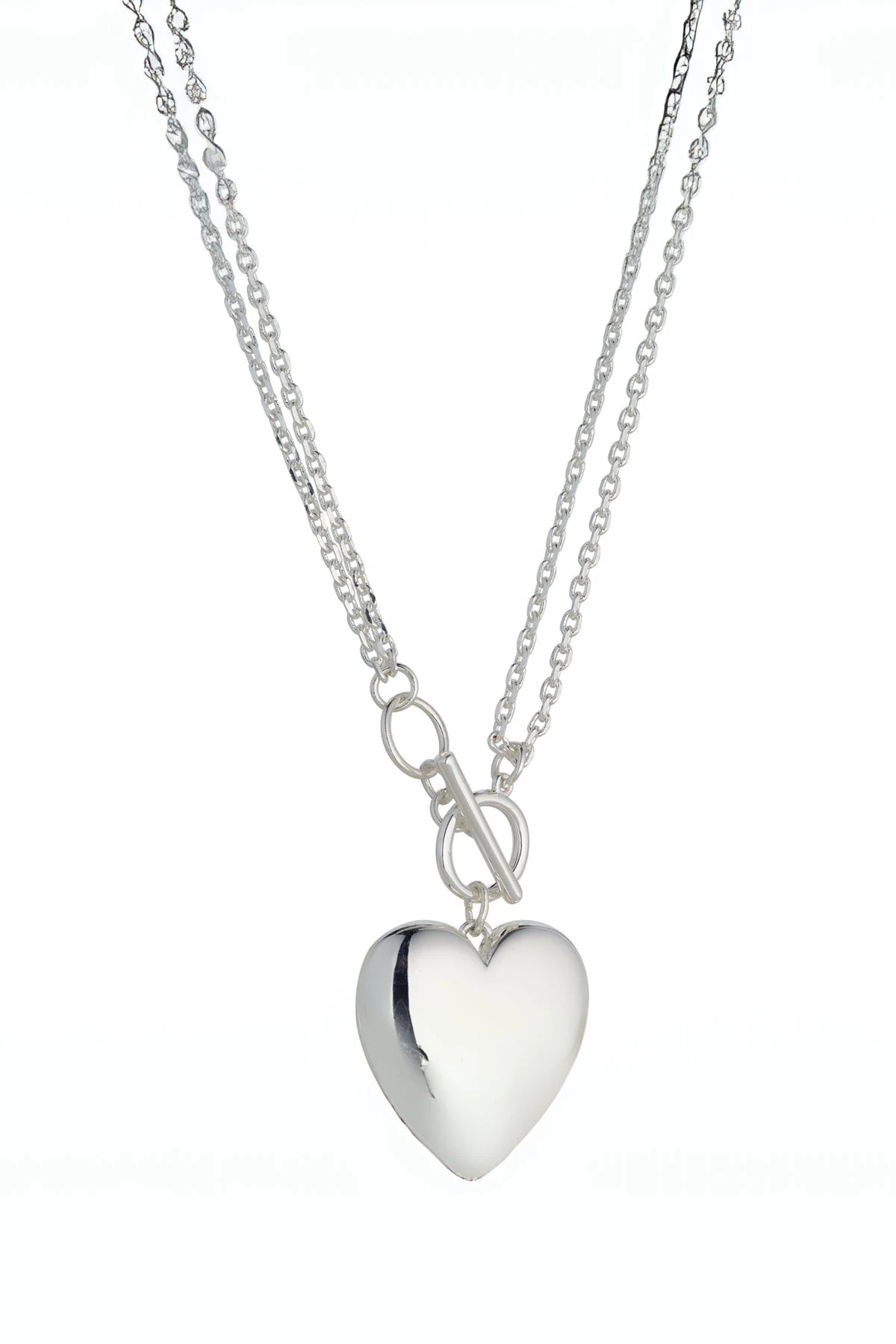 Silver Heart Necklace 4 Silver Heart Necklace - Image 2