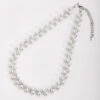 Silver Intertwined Pearl Necklace