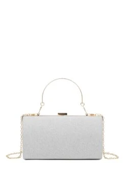 Silver Sparkle Clutch With Handle -Fashion Clothing Accessories Store carraig donn silver sparkle clutch with handle 302146