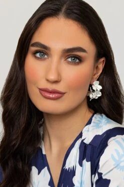 Fashion Clothing Accessories Store 40 Silver Tone Flowers Earrings