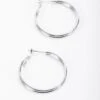 Silver Tone Hoop Earrings
