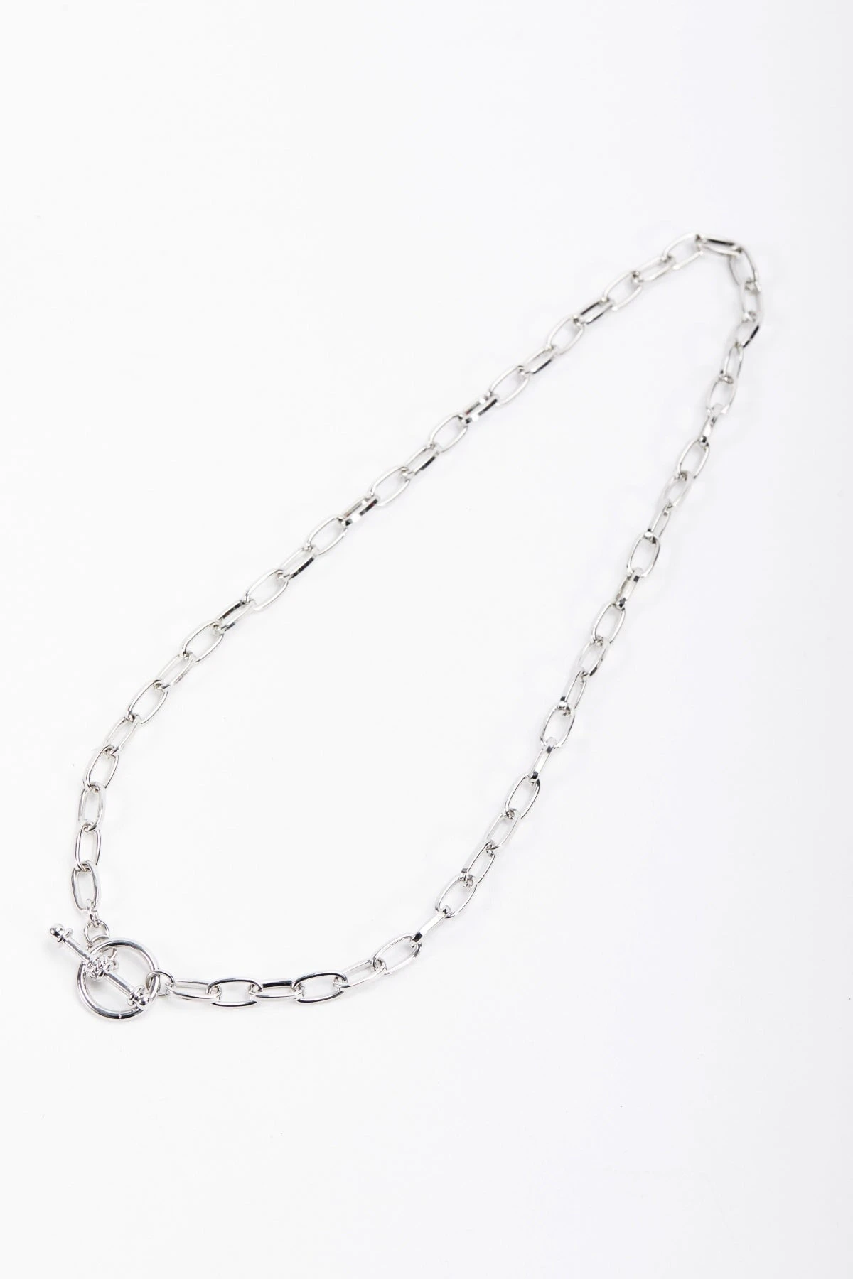 Silver Tone T-Bar Necklace 3 Silver Tone T-Bar Necklace