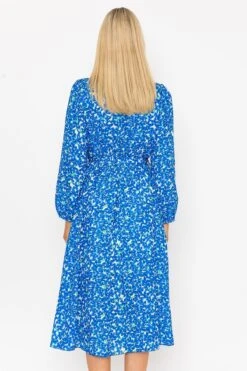 Sinead Midi Dress In Blue Print -Fashion Clothing Accessories Store carraig donn sinead midi dress in blue print 529903