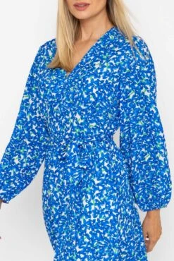Sinead Midi Dress In Blue Print -Fashion Clothing Accessories Store carraig donn sinead midi dress in blue print 563557