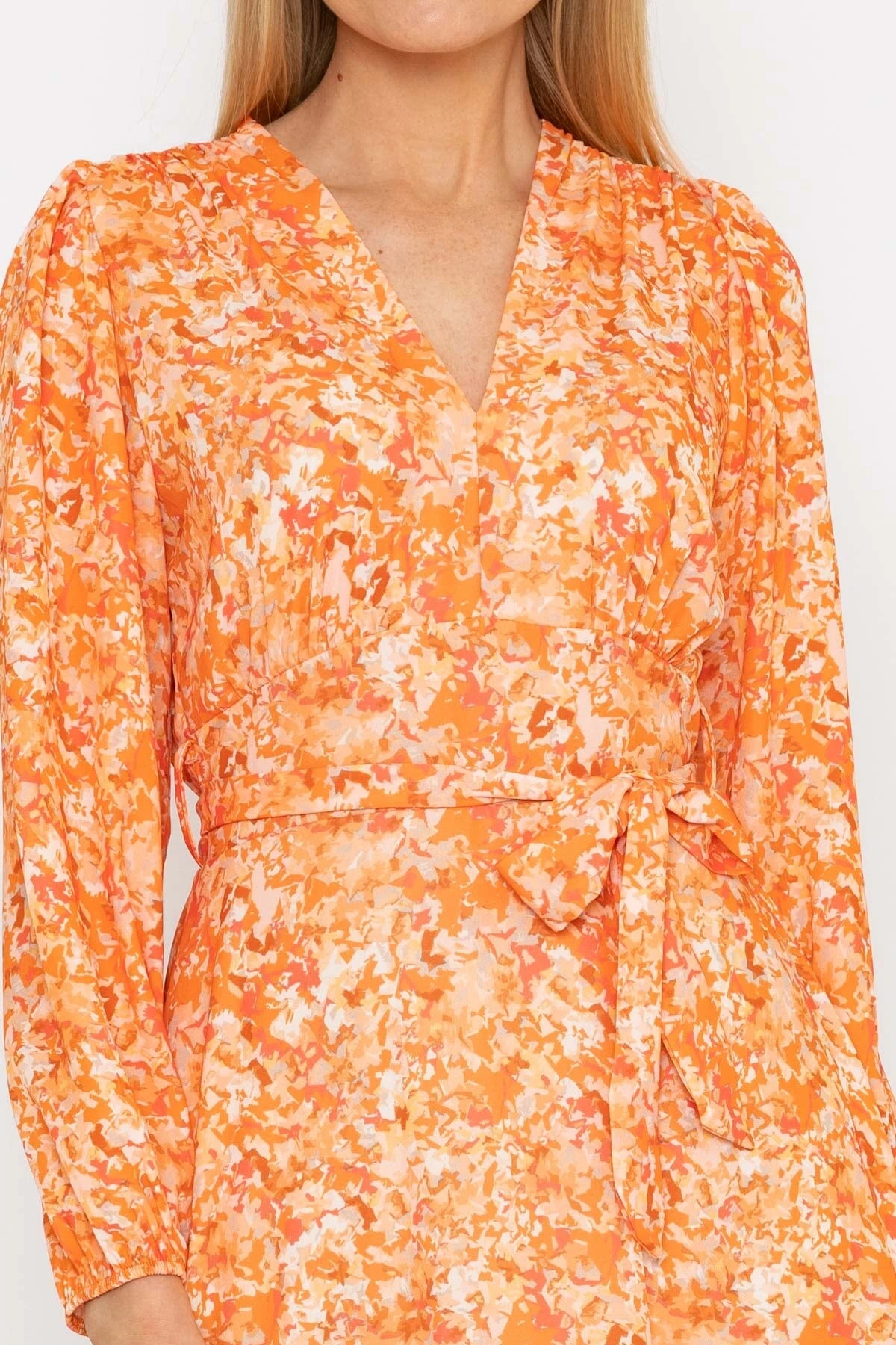 Sinead Midi Dress In Orange 4 Sinead Midi Dress In Orange - Image 2