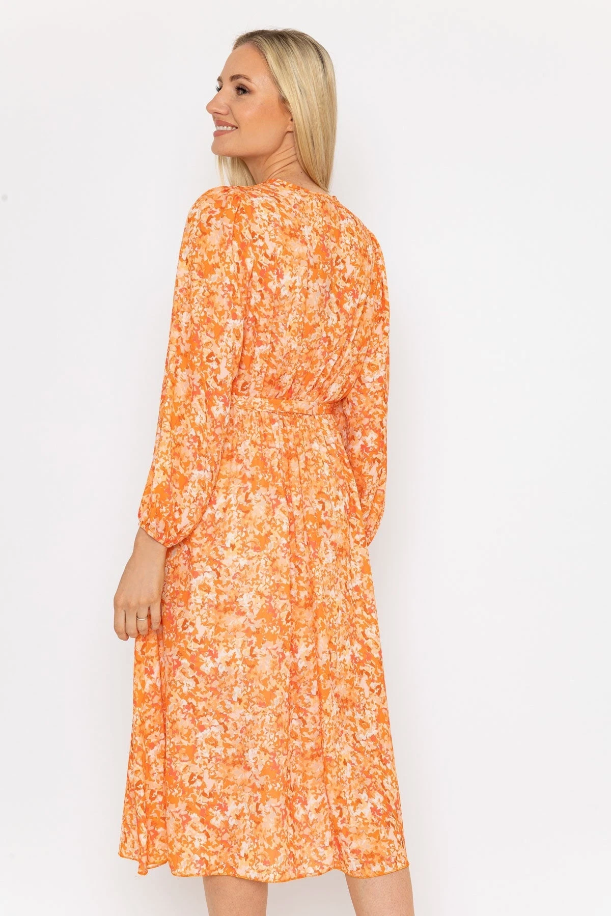 Sinead Midi Dress In Orange 6 Sinead Midi Dress In Orange - Image 4