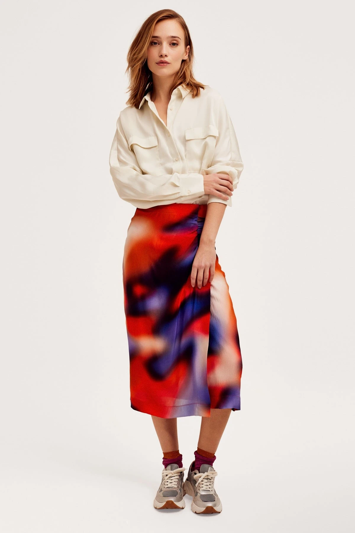 Skittle Midi Skirt In Multi Print 4 Skittle Midi Skirt In Multi Print - Image 2