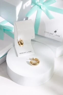 Small Chunky Hoops 20mm -Fashion Clothing Accessories Store carraig donn small chunky hoops 20mm 842666