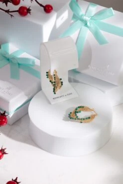 Spiral Green Earrings