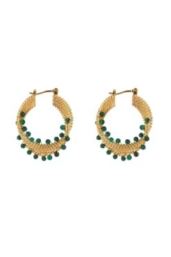 Spiral Green Earrings -Fashion Clothing Accessories Store carraig donn spiral green earrings 550157