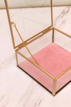 Square Glass Lidded Jewellery Box 7 Square Glass Lidded Jewellery Box -Fashion Clothing Accessories Store carraig donn square glass lidded jewellery box 128808
