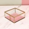 Square Glass Lidded Jewellery Box