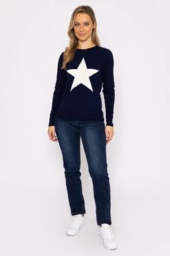 Star Knit In Navy