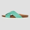 Vero Moda Stina Leather Sandals In Green -Fashion Clothing Accessories Store carraig donn stina leather sandals in green 706576