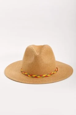 Straw Hat With Multi Trim