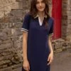Stripe Collar Navy Mini Dress